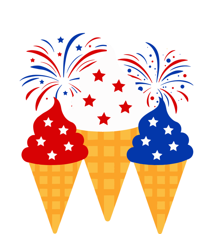 Memorial Day 4th Of July Holiday Patriotic Ice Cream Cones Gift T-Shirt