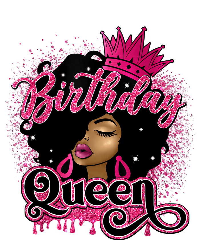 Melanin Birthday Queen African American Afro Girl Women T-Shirt