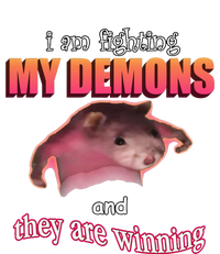 Im Fighting My Demons And They Are Winning Rat Word Art Meme Canvas