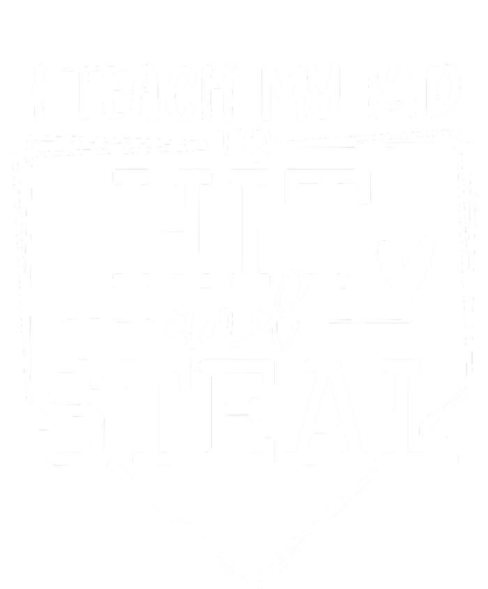 I Teach My To Hit And Steal Baseball Softball Mom Women Long Sleeve Shirt