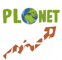 Planet Over Profit Climate Activist Change Sustainable Meaningful Gift Women's Tri-Blend 3/4-Sleeve Raglan Shirt