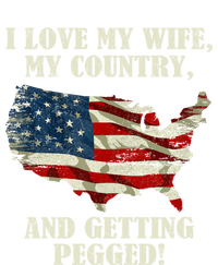 I LOVE MY WIFE MY COUNTRY AND GETTING PEGGED! Bella+Canvas Jersey Crop Tee