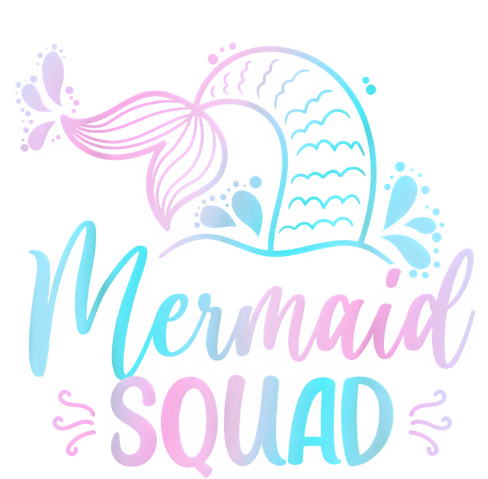 Mermaid Squad Women Birthday Squad Women's Knotted Racerback Tank