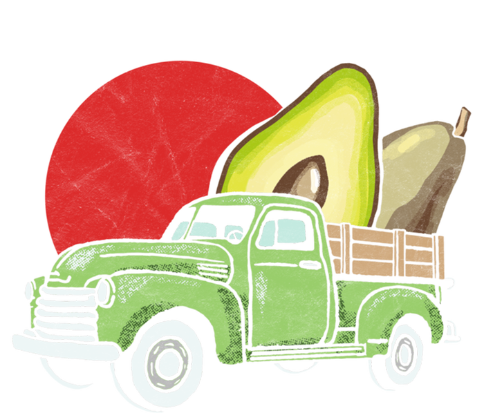 Sweet Retro Farm Truck Vintage Avocado Lover Graphic Meaningful Gift Women's V-Neck T-Shirt