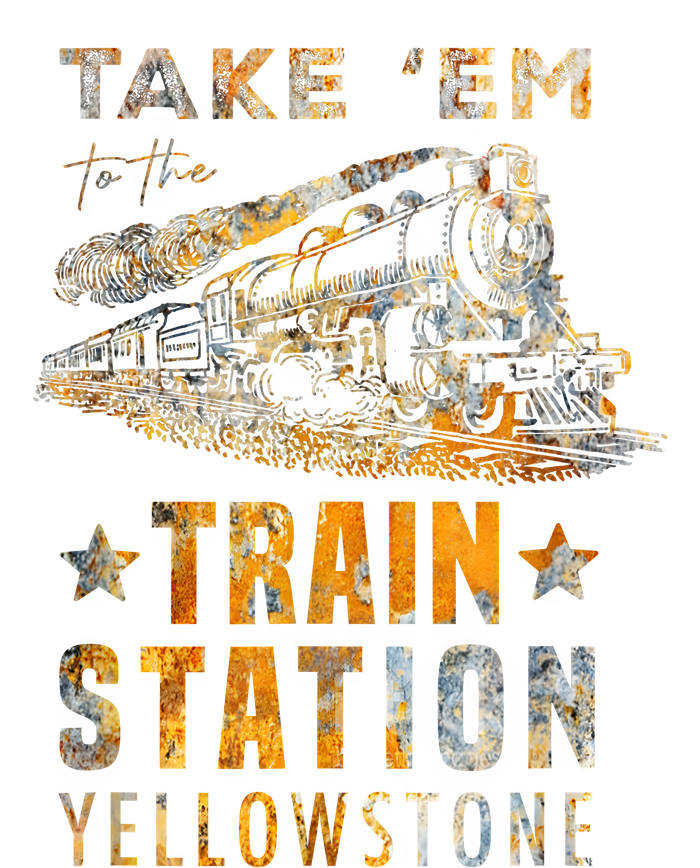 Western Country Yellowstone Take Em To The Train Station Women's V-Neck T-Shirt