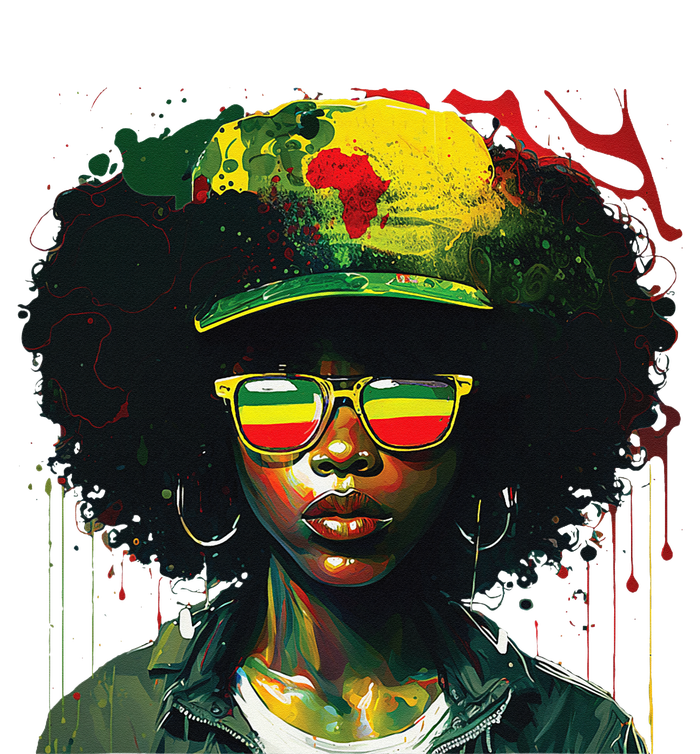 Black Afro Queen Melanin Dripping African Womens Juneteenth Premium Hoodie