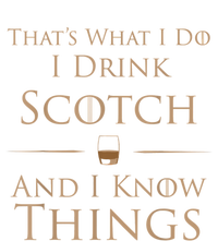 That’s What I Do I Drink Scotch And I Know Things Striped Beanie with Solid Band