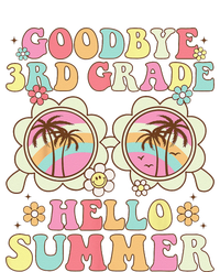 Goodbye 3rd Grade Hello Summer Groovy Third Grade Graduate Women's Crop Top Tee