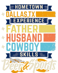 Father Husband Cowboy Beer Sports Dallas TX Dad Fathers Day Cooling Performance Long Sleeve Crew