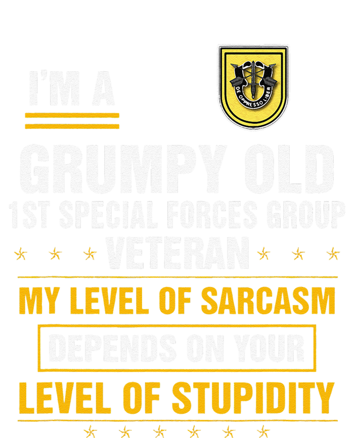 Grumpy Old 1st Special Forces Group Veteran Father Day T-Shirt