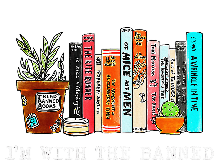 Im With The Banned Funny Book Readers I Read Banned Books Women's Flannel Pajama Set