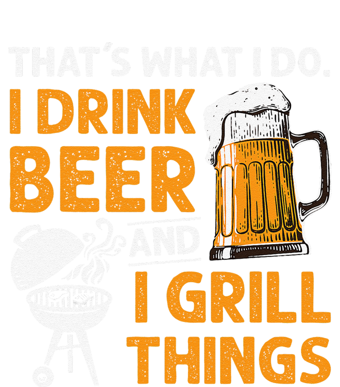 I Drink Beer And Grill Things Funny BBQ Pitmaster Father Day Cooling Performance Long Sleeve Crew