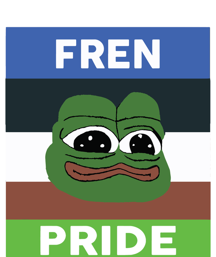 Fren Pride PEPE The Frog Flat Bill Trucker Hat