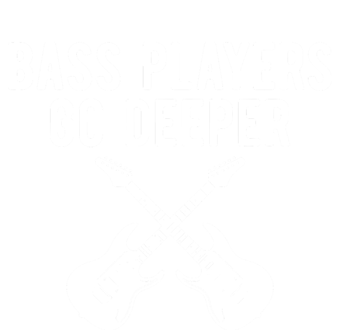 Funny Guitar Bass Players Go Deeper Guitarist Cooling Performance Crew T-Shirt