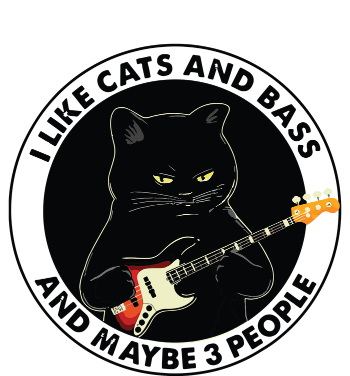 I Like Cats And Bass And Maybe 3 People Bass Guitar Player T-Shirt