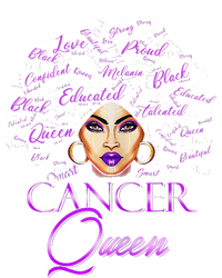 Cancer Wo Purple Afro Queen Black Zodiac Birthday T-Shirt