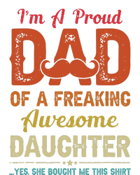 Im A Proud Dad Gift From Daughter Funny Fathers Day Metallic Star Ornament