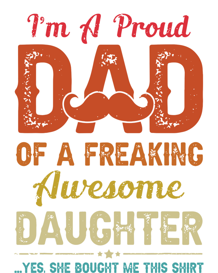 Im A Proud Dad Gift From Daughter Funny Fathers Day Metallic Star Ornament