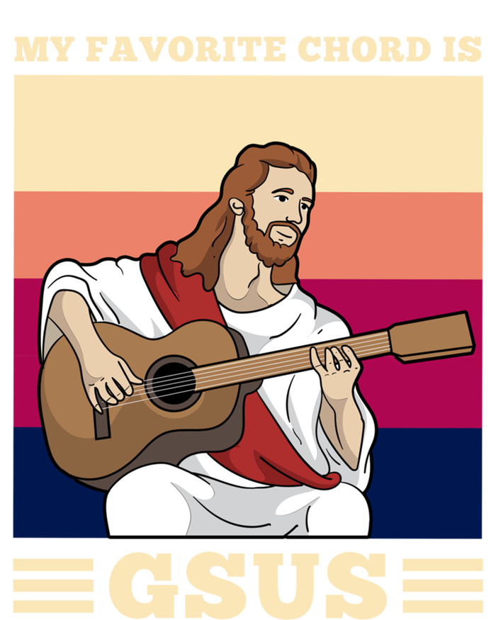 Jesus Playing Guitar Design My Favorite Chord Is Gsus Funny Gift Short Acrylic Beanie