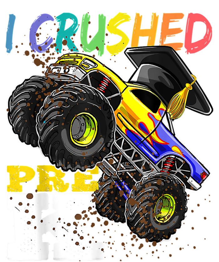 I Crushed Pre K Monster Truck Graduation Cap Tee Gift Boy Women's T-Shirt