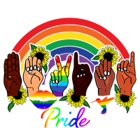 Pride Lgbt Rainbow Lips Kindness Sign Language Hand Flowers Gift 16 in Basic Backpack