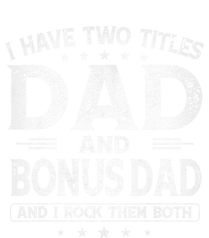 I Have Two Titles Dad And Bonus Dads Father's Day Gift Striped Beanie with Solid Band