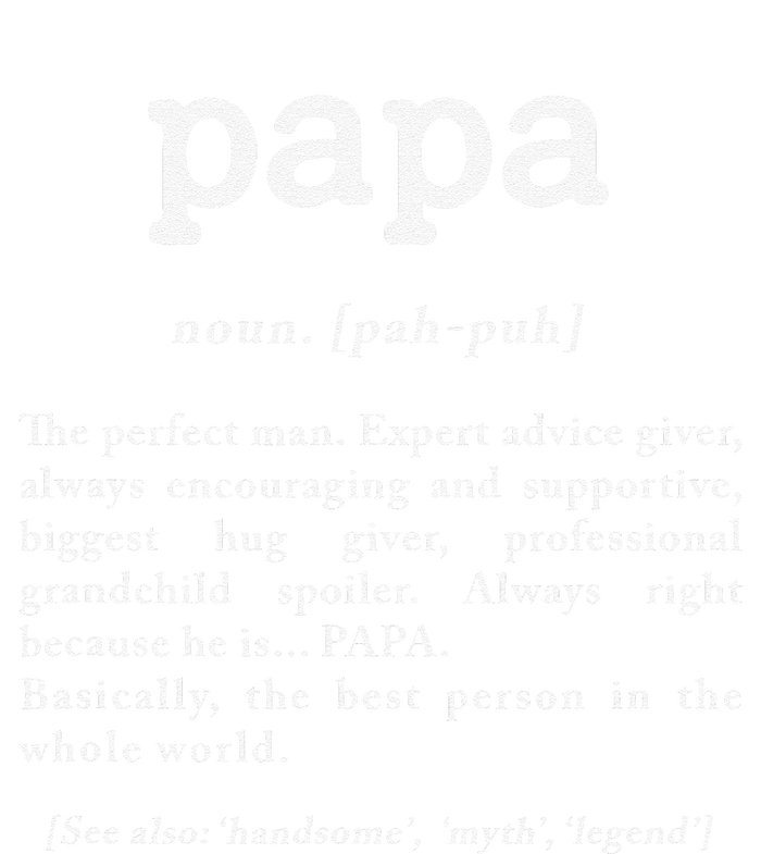 Papa Noun Definition Perfect Man Grandpa Fathers Day T-Shirt