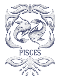 Retro Pisces Zodiac Birthday Gift Vintage Pisces Sign Premium Crewneck Sweatshirt