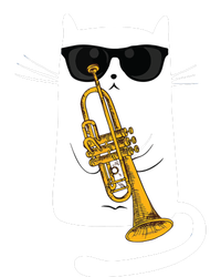 Jazz Funk Soul Cool Cute Cat Playing Trumpet T-Shirt