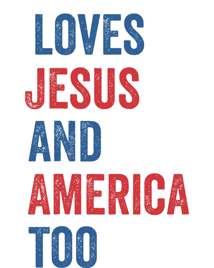 Retro Loves Jesus And America Too God Christian 4th Of July Baby Bodysuit