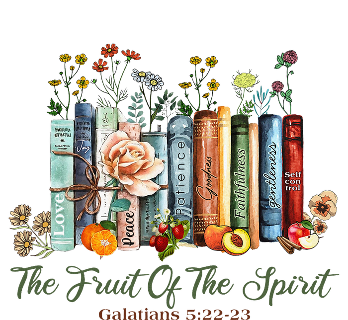 The Fruit Of The Spirit Bible Verse Floral Books Christian T-Shirt