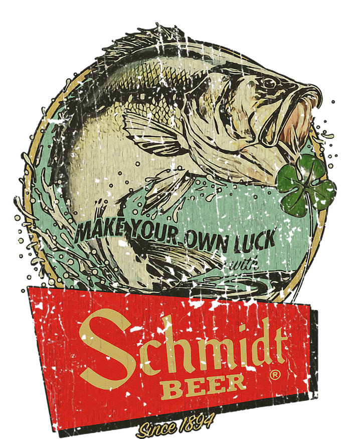 Fishing Schmidt Beer Make Your Own Luck 1894 Vintage Women's Crop Top Tee