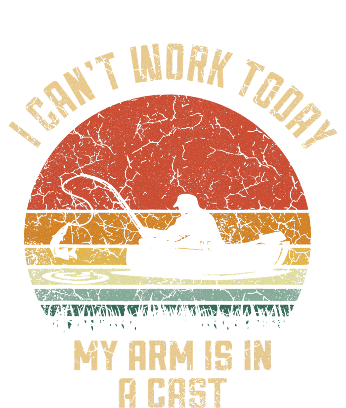 I Cant Work Today My Arm Is In A Cast Fishing Fathers Day Premium Hoodie