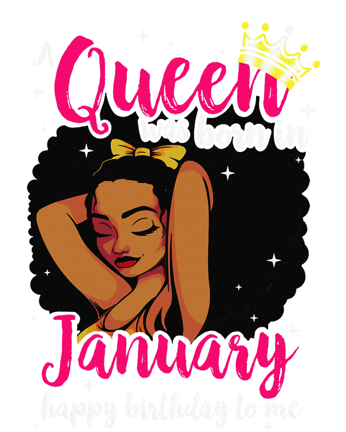 Afro Diva A Queen Was Born In January Happy Birthday To Me Women's Racerback Tank