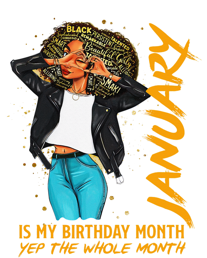 Afro Locs January Is My Birthday Yep The Whole Month Womens CVC Long Sleeve Shirt