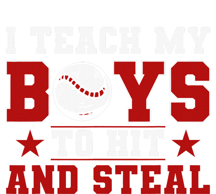 Baseball Mom Dad I Teach My To Hit And Steal T-Shirt