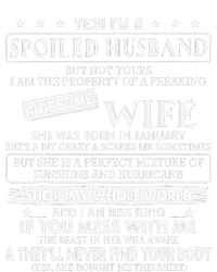 I'm a spoiled husband awesome wife SHE WAS BORN IN JANUARY Long Sleeve Pajama Set