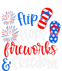 Flip Flops Fireworks And Freedom 4th Of July Us Flag T-Shirt