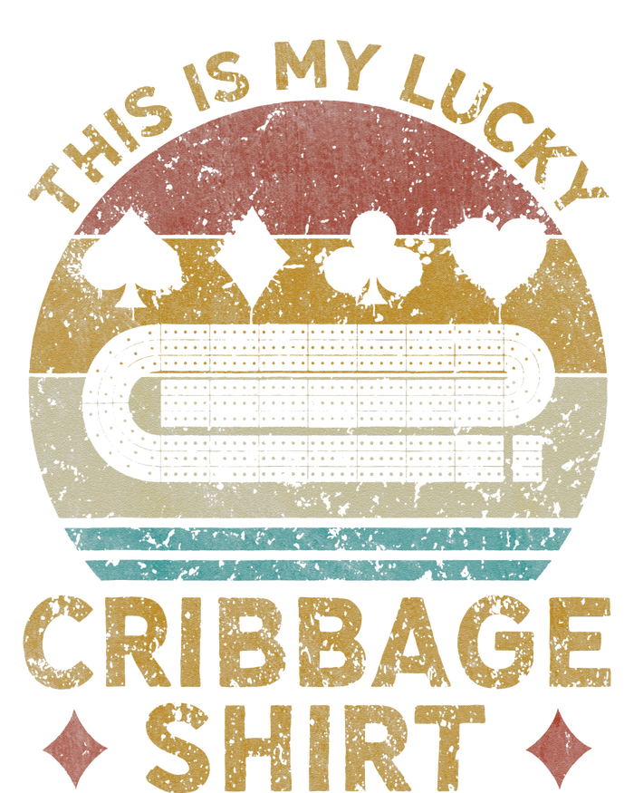 Cribbage Lucky Cribbage Lovers Vintage Cribbage Board Game Cooling Performance Long Sleeve Crew