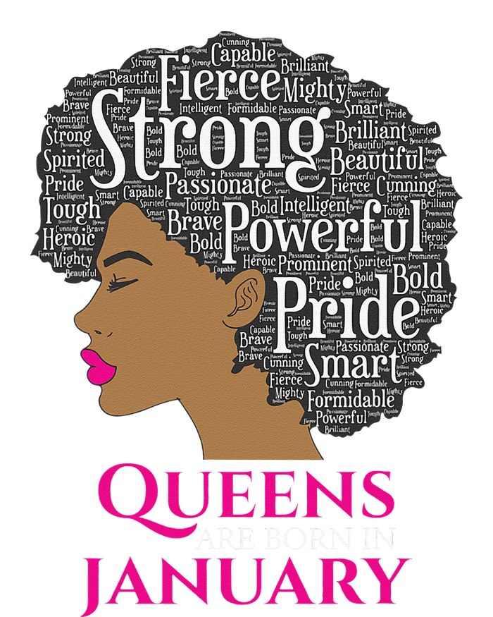 Queens Are Born In January Birthday Black Wo Women's Racerback Tank