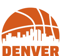 Denver City Skyline Colorado Basketball Fan Jersey Tall Hoodie