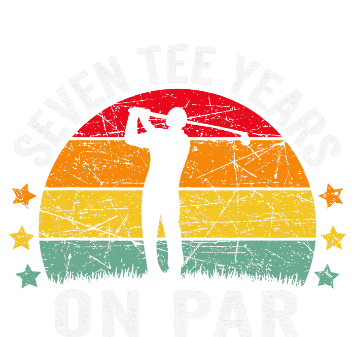 Funny 70th Birthday Golf Pun Retro Sunset 70 Year Old Golfer Ladies Long Sleeve Shirt