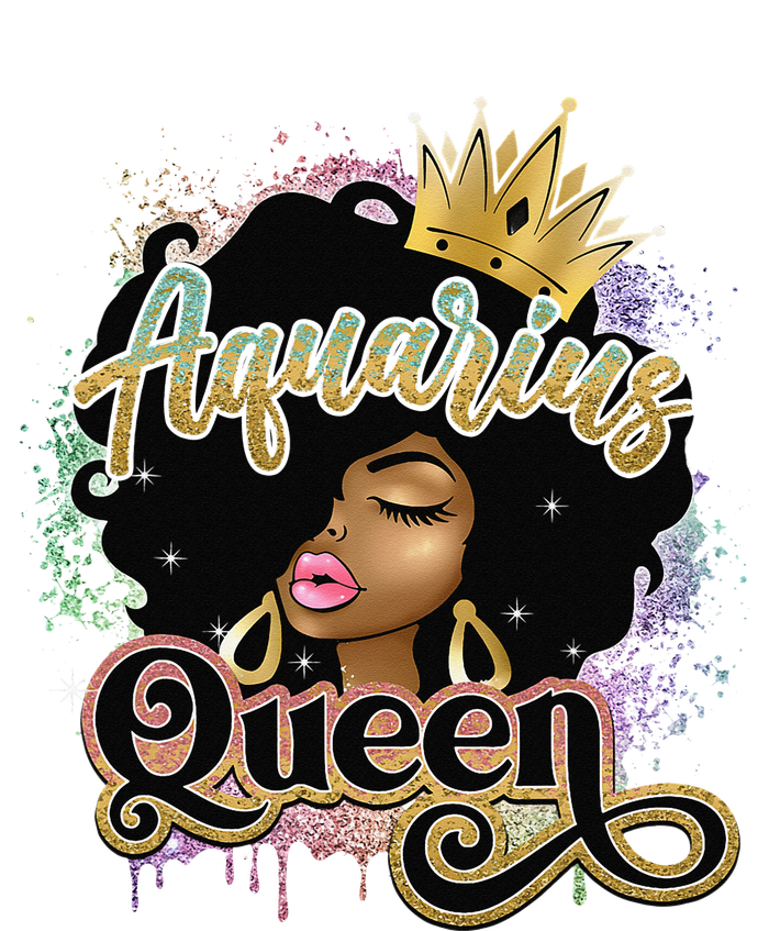 Aquarius Black Queen January February Birthday Poster