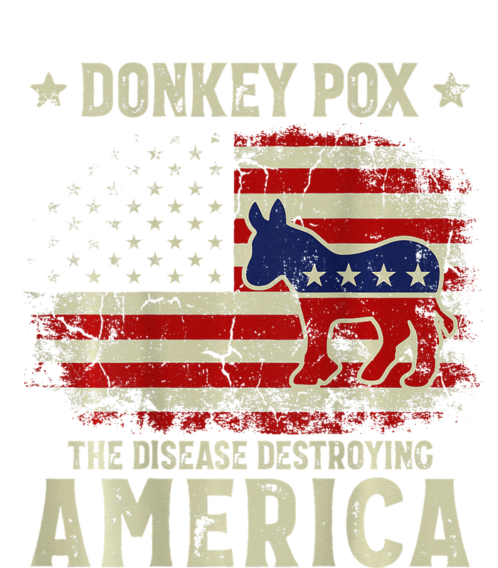 Funny Biden Donkey Pox The Disease Destroying America Back Tall T-Shirt