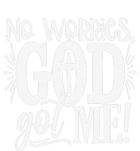 No Worries God Got Me African American Christian Womens Cotton Relaxed Long Sleeve T-Shirt