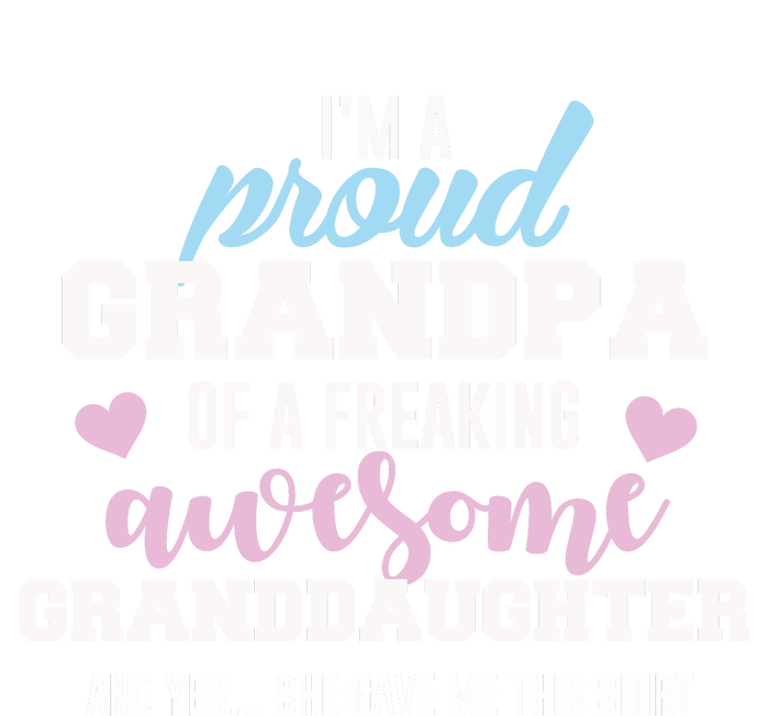 Proud Grandpa Of An Awesome Granddaughter Cool Gift Baby Long Sleeve Bodysuit