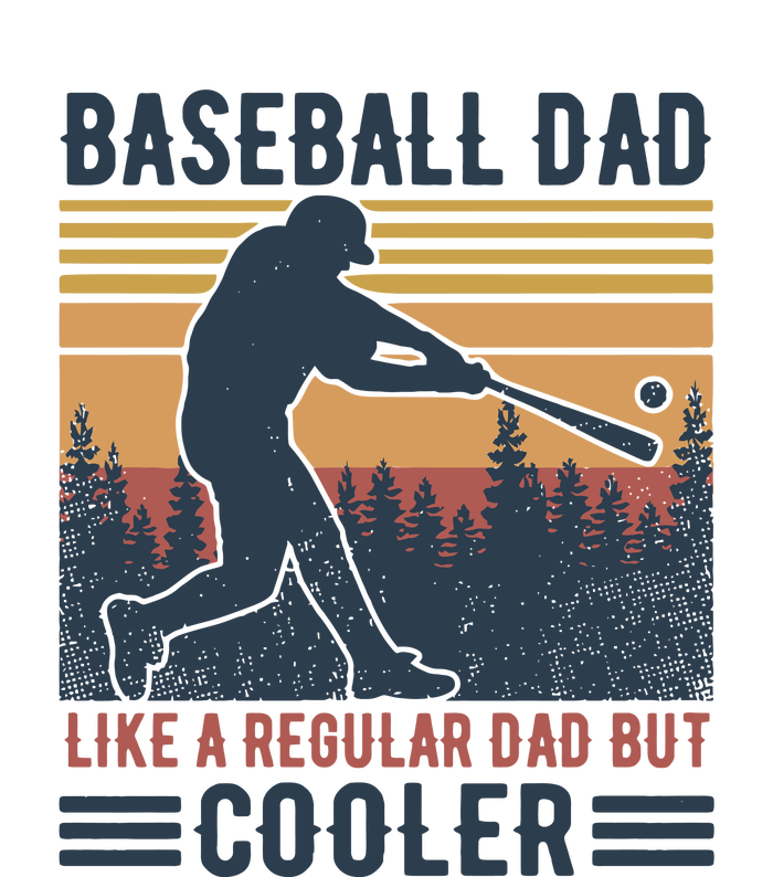 Vintage Baseball Dad Like A Regular Dad But Cooler Funny Fathers Day Gift Garment-Dyed Heavyweight T-Shirt