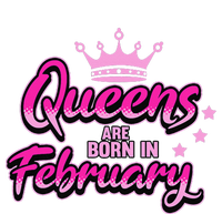 Birthday Queens Are Born In February Black Wo Women's Racerback Cropped Tank