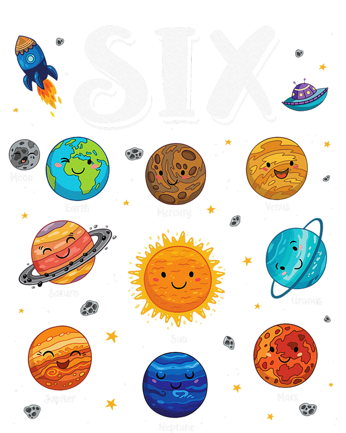 Solar System Planets Six 6 Years Old 6th Birthday Kids Long Sleeve Shirt