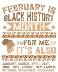 February Is Black History Month African American Womens Cotton Relaxed Long Sleeve T-Shirt